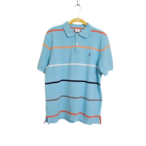 VINTAGE REGATTA SPORT Men's Blue Pique Polo Shirt M - Picture 4 of 6